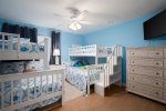 Beautiful new bunk room is a great space for the kids